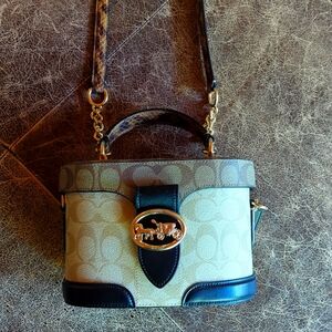 Coach crossbody w/leopard strap